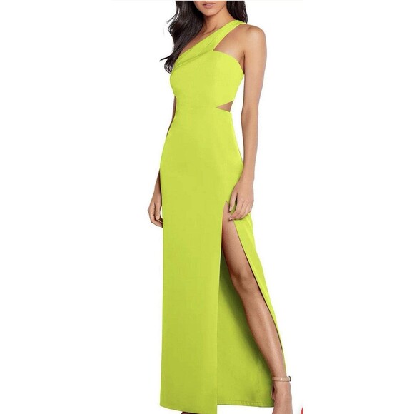 Aidan Mattox Aidan Mattox MN1E203657 - Asymmetric High Slit Evening Gown Size 6 - Picture 1 of 13